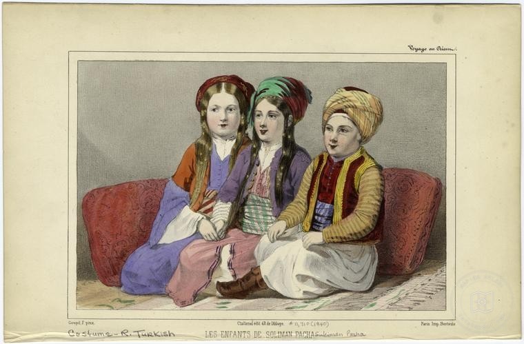 Ottoman People, Soldiers, Officers, Costumes — Portrait from the archive