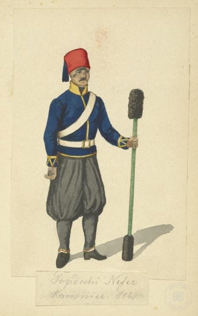 Ottoman People, Soldiers, Officers, Costumes — Portrait from the archive