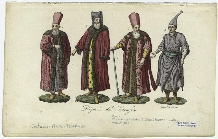 Ottoman People, Soldiers, Officers, Costumes — Portrait from the archive