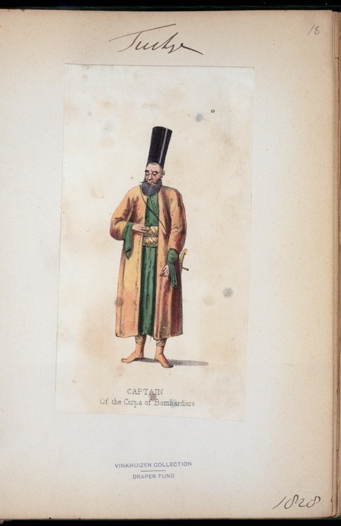 Ottoman People, Soldiers, Officers, Costumes — Portrait from the archive
