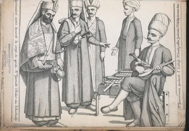 Ottoman People, Soldiers, Officers, Costumes — Portrait from the archive