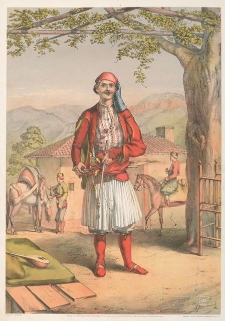 Ottoman People, Soldiers, Officers, Costumes — Portrait from the archive