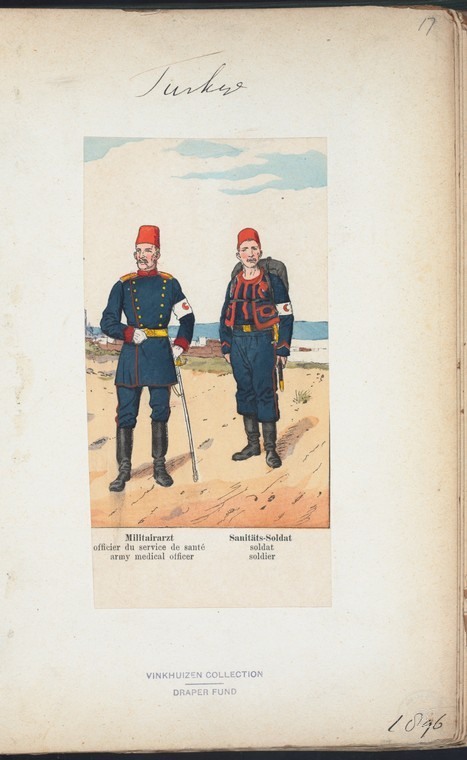 Ottoman People, Soldiers, Officers, Costumes — Portrait from the archive