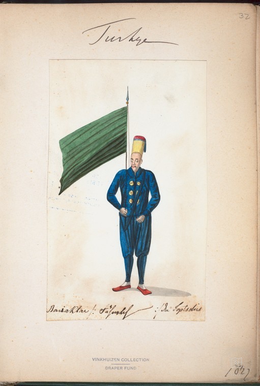 Ottoman People, Soldiers, Officers, Costumes — Portrait from the archive