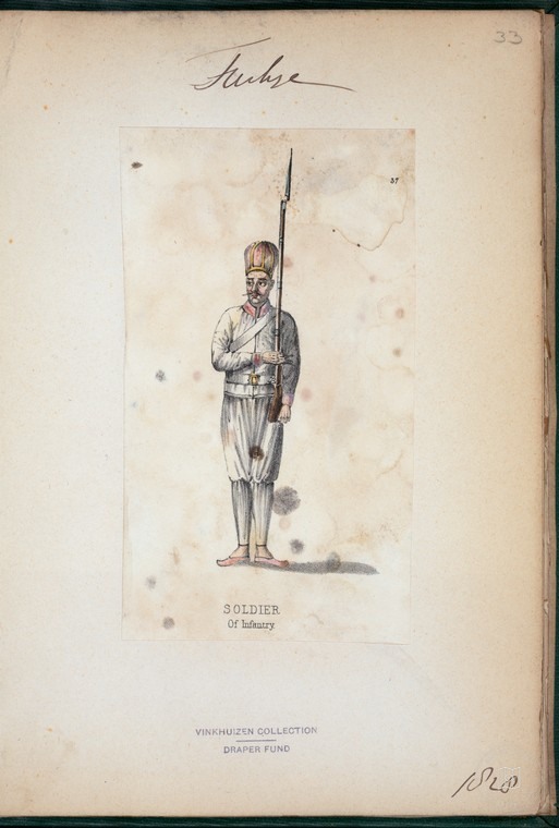 Ottoman People, Soldiers, Officers, Costumes — Portrait from the archive