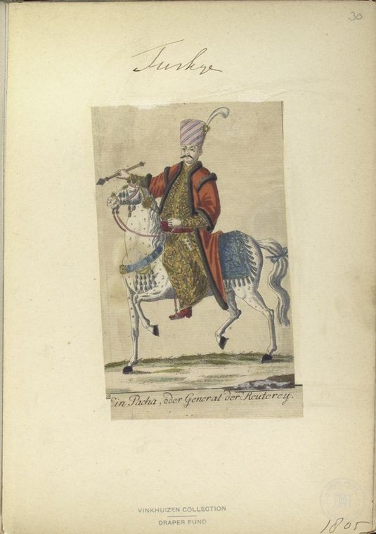 Ottoman People, Soldiers, Officers, Costumes — Portrait from the archive