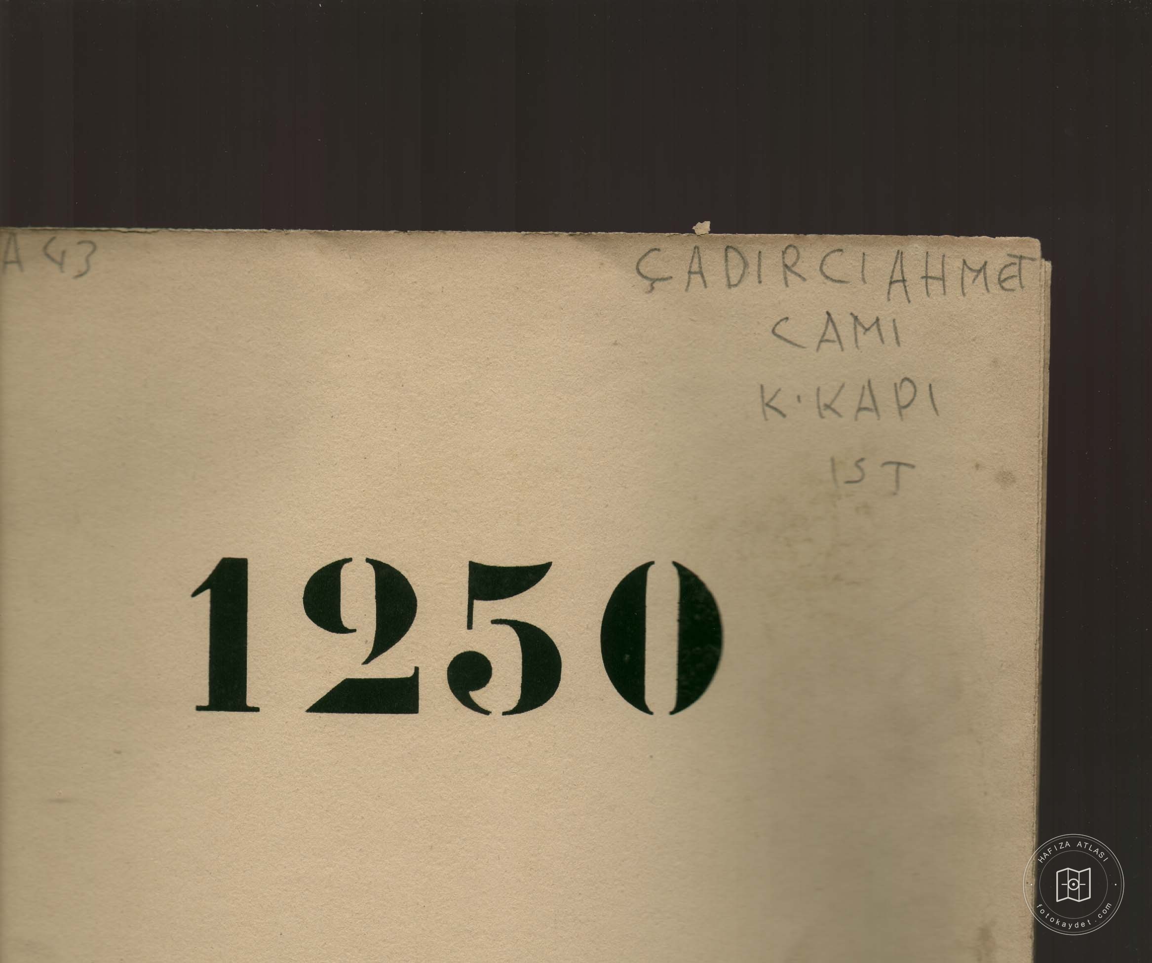 Tentcı Ahmet Mosque — Document