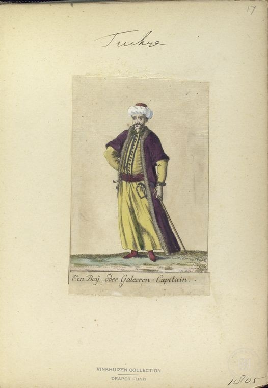 Ottoman People, Soldiers, Officers, Costumes — Portrait from the archive