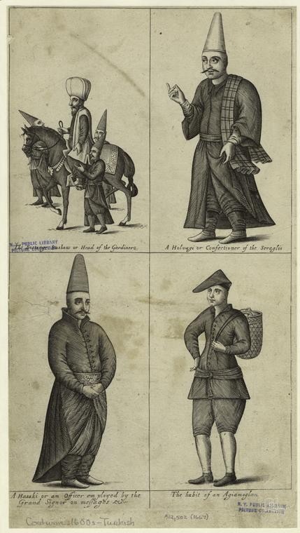 Ottoman People, Soldiers, Officers, Costumes — Portrait from the archive