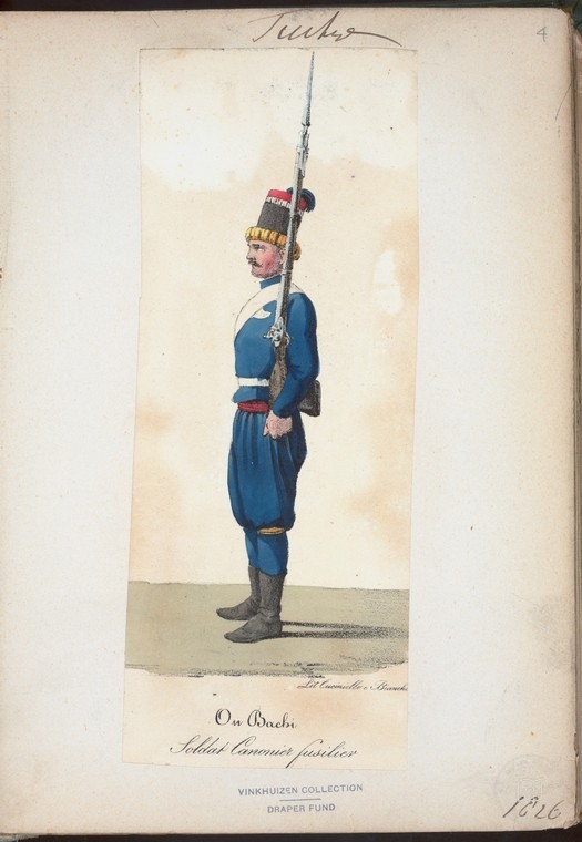 Ottoman People, Soldiers, Officers, Costumes — Portrait from the archive