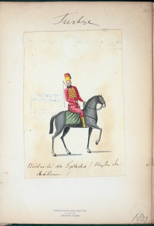 Ottoman People, Soldiers, Officers, Costumes — Portrait from the archive