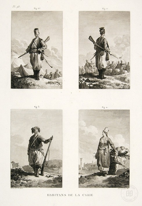Osmanlı Halkları, Askerleri, Memurlar, Kostümleri — Portre ve kişi arşivi
