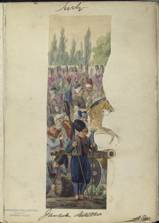 Ottoman People, Soldiers, Officers, Costumes — Portrait from the archive