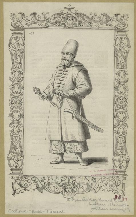 Ottoman People, Soldiers, Officers, Costumes — Portrait from the archive