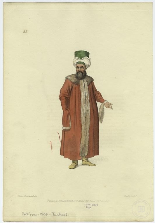 Ottoman People, Soldiers, Officers, Costumes — Portrait from the archive