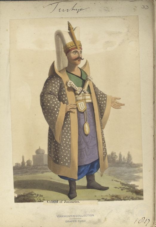 Ottoman People, Soldiers, Officers, Costumes — Portrait from the archive
