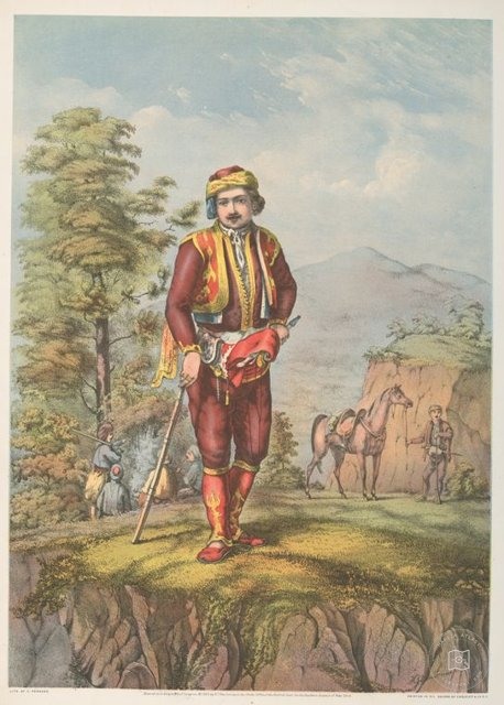 Ottoman People, Soldiers, Officers, Costumes — Portrait from the archive