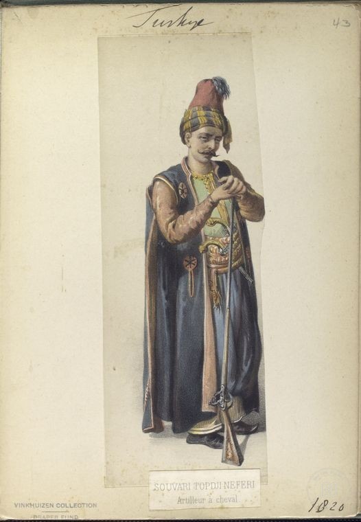 Ottoman People, Soldiers, Officers, Costumes — Portrait from the archive