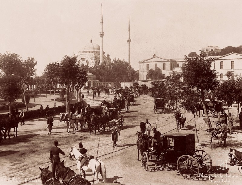 Dolmabahçe-Mosque-And-Square-Late-19th-C