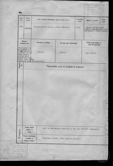 KANLI KİLİSE(THEOTOPOS TİSKANAGİOTİSSA) — Document