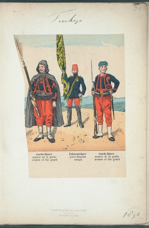 Ottoman People, Soldiers, Officers, Costumes — Portrait from the archive