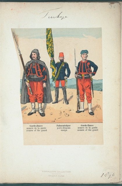Ottoman People, Soldiers, Officers, Costumes — Portrait from the archive