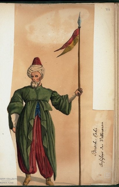 Ottoman People, Soldiers, Officers, Costumes — Portrait from the archive