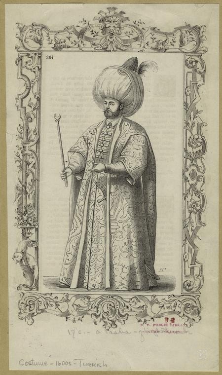 Ottoman People, Soldiers, Officers, Costumes — Portrait from the archive