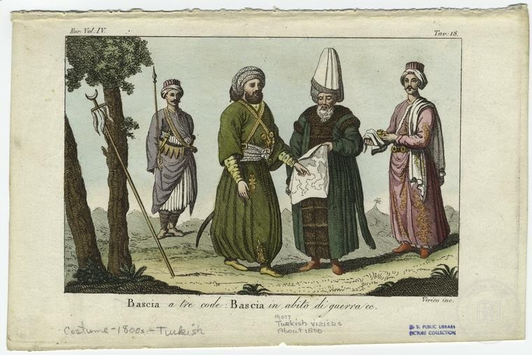 Ottoman People, Soldiers, Officers, Costumes — Portrait from the archive