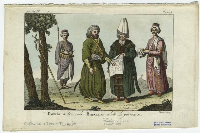 Ottoman People, Soldiers, Officers, Costumes — Portrait from the archive