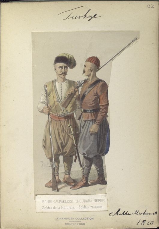 Osmanlı Halkları, Askerleri, Memurlar, Kostümleri — Portre ve kişi arşivi