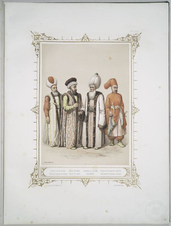 Ottoman People, Soldiers, Officers, Costumes — Portrait from the archive