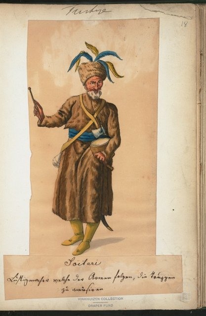 Ottoman People, Soldiers, Officers, Costumes — Portrait from the archive