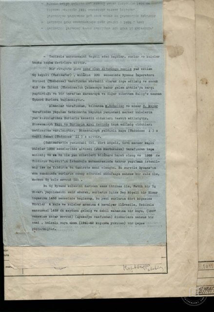 Yedikule — Archive record