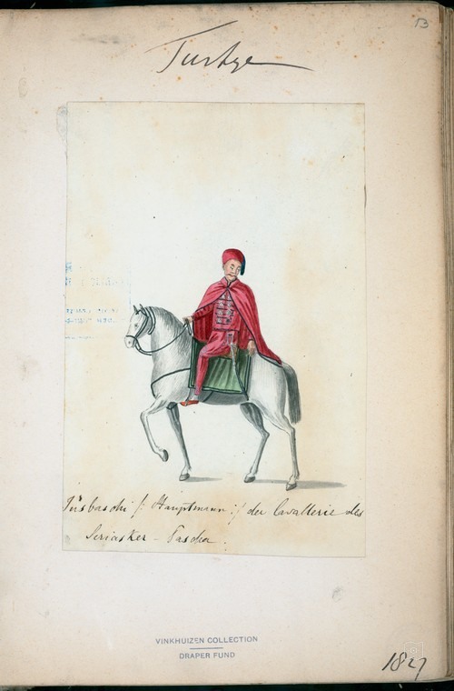 Ottoman People, Soldiers, Officers, Costumes — Portrait from the archive