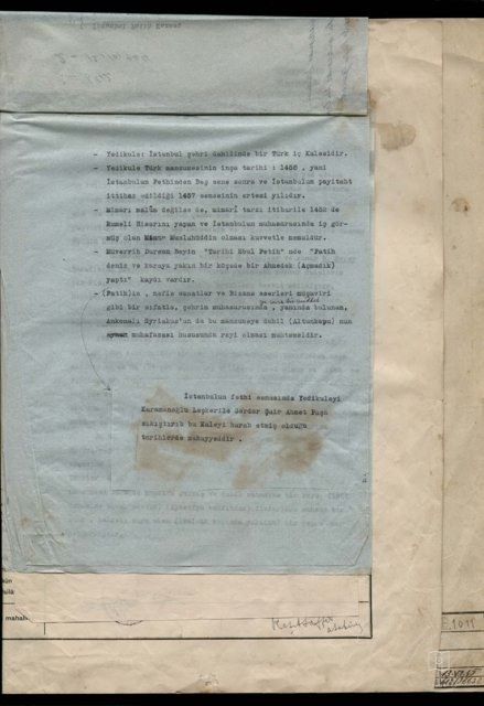 Yedikule — Document