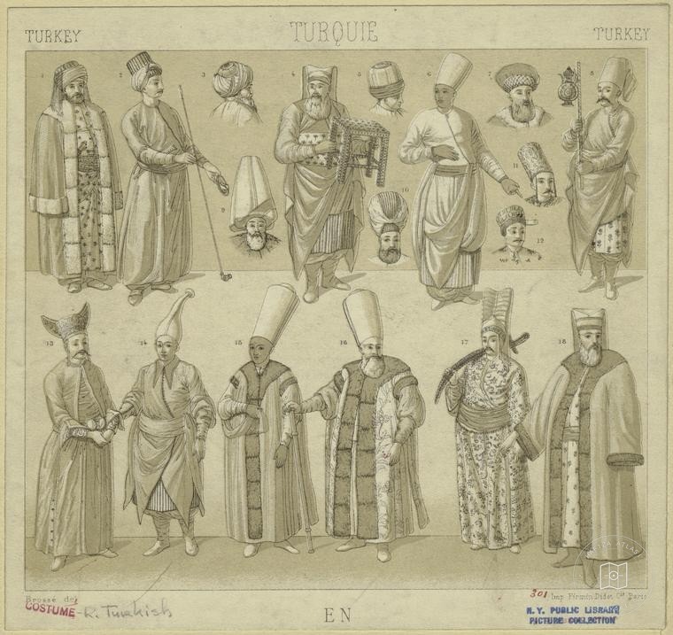 Osmanlı Halkları, Askerleri, Memurlar, Kostümleri — Portre ve kişi arşivi