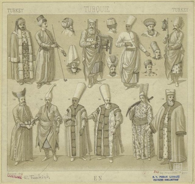 Ottoman People, Soldiers, Officers, Costumes — Portrait from the archive