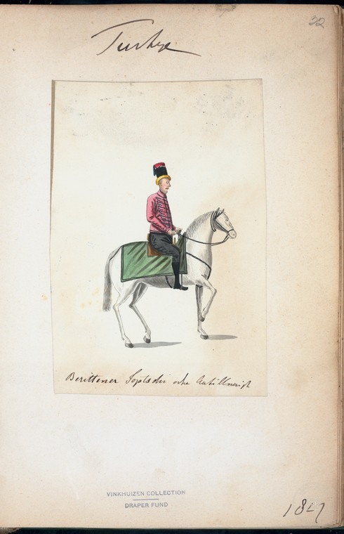 Ottoman People, Soldiers, Officers, Costumes — Portrait from the archive