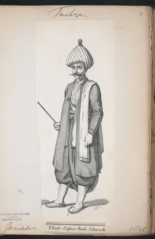 Ottoman People, Soldiers, Officers, Costumes — Portrait from the archive