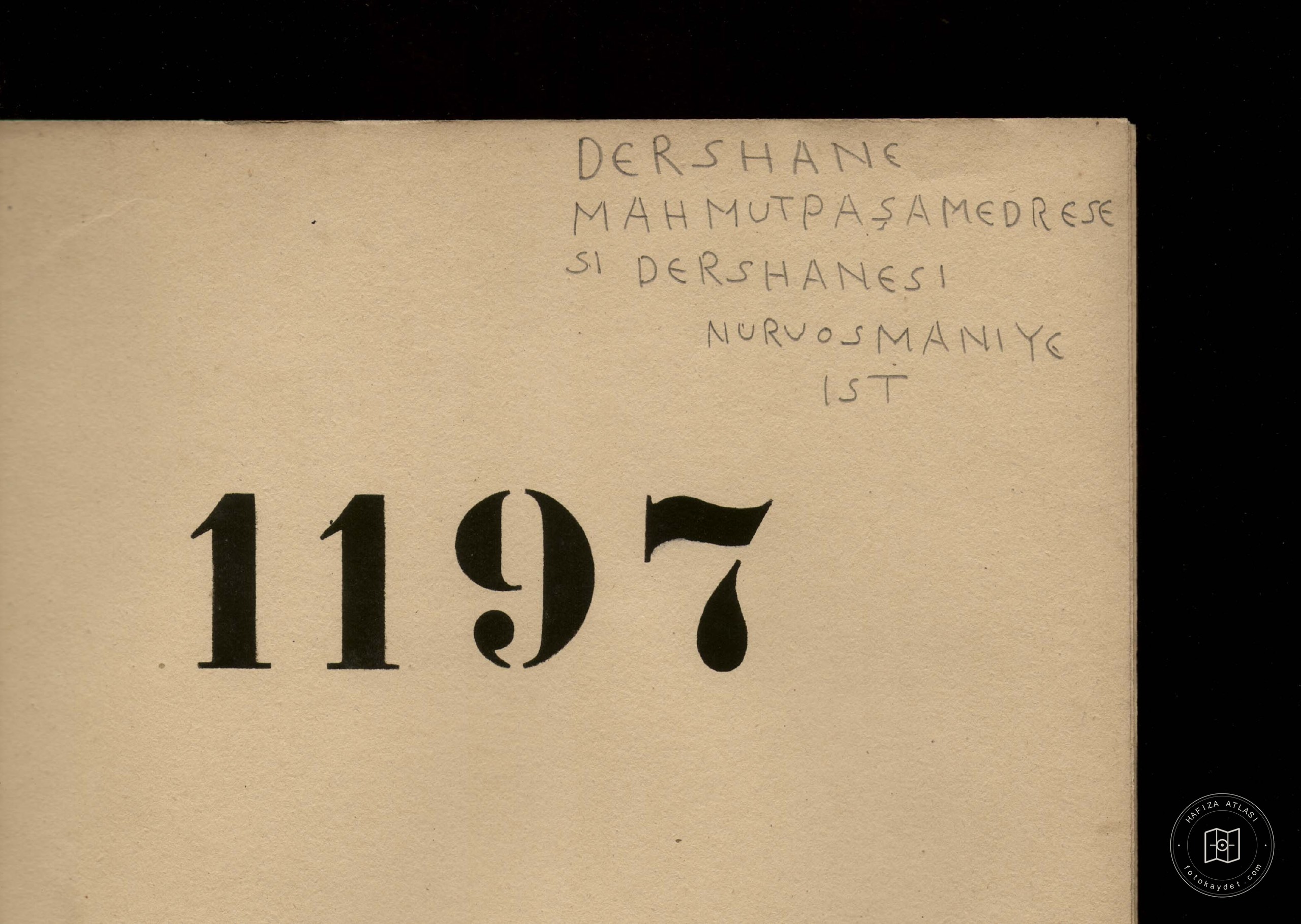 DERSANE MAHMUT PAŞA MEDRESESİ — Document