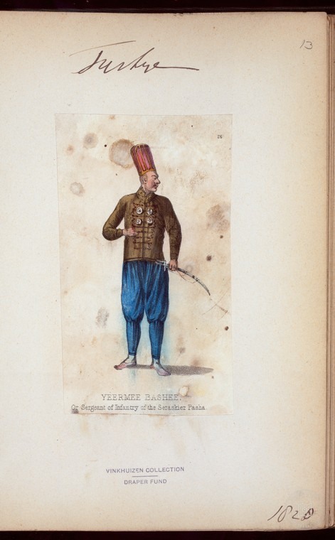 Ottoman People, Soldiers, Officers, Costumes — Portrait from the archive