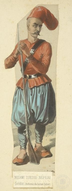 Ottoman People, Soldiers, Officers, Costumes — Portrait from the archive