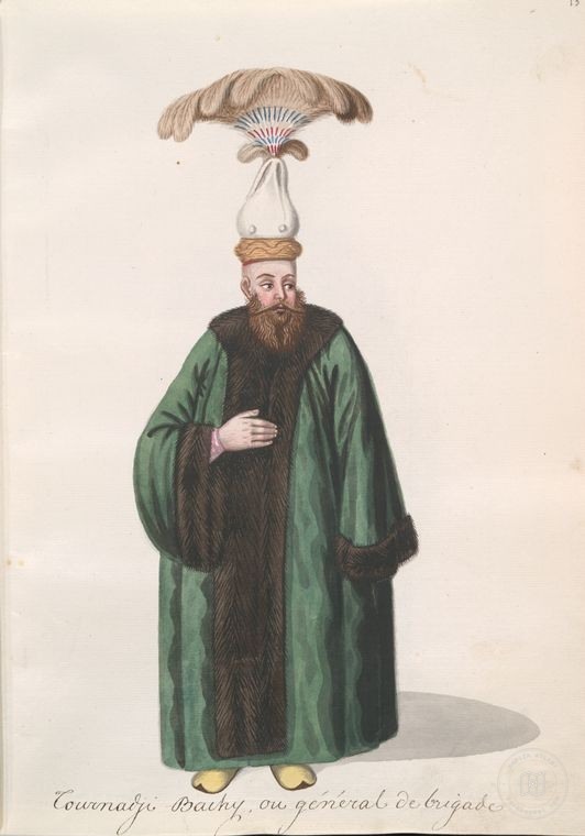 Ottoman People, Soldiers, Officers, Costumes — Portrait from the archive