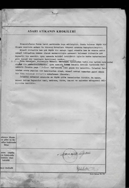 Beyazıt Bath — Archival document