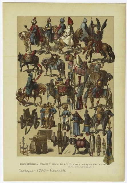 Ottoman People, Soldiers, Officers, Costumes — Portrait from the archive
