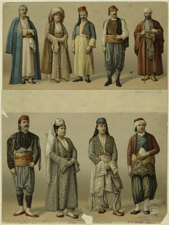 Ottoman People, Soldiers, Officers, Costumes — Portrait from the archive