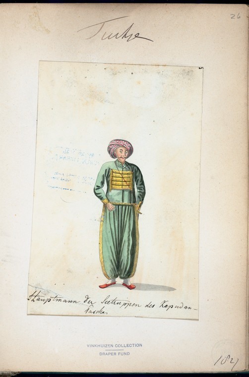 Ottoman People, Soldiers, Officers, Costumes — Portrait from the archive