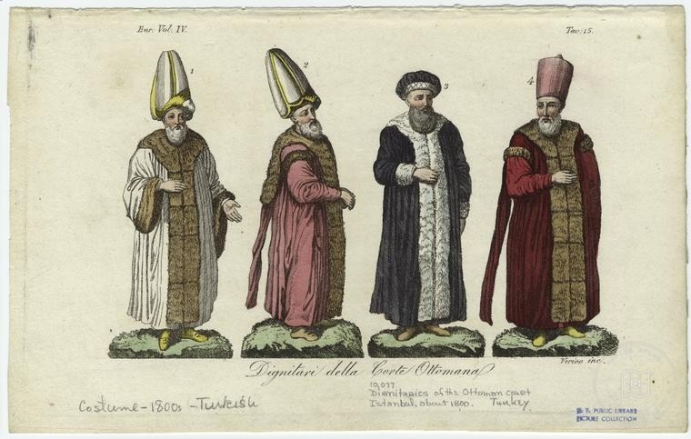 Ottoman People, Soldiers, Officers, Costumes — Portrait from the archive