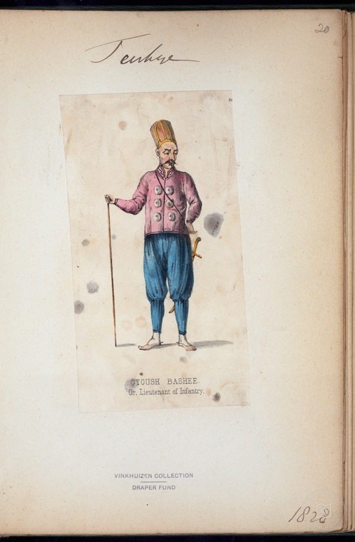 Ottoman People, Soldiers, Officers, Costumes — Portrait from the archive